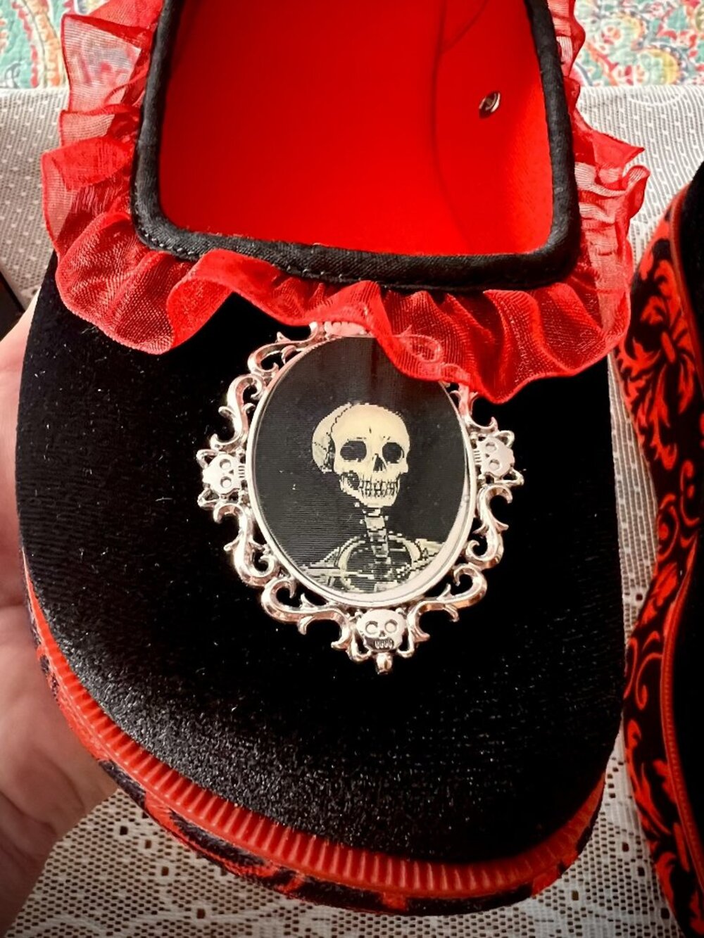 Hot Chocolate Design Black & Red Gothic Mary Jane Platform Shoes - Picture 3 of 8